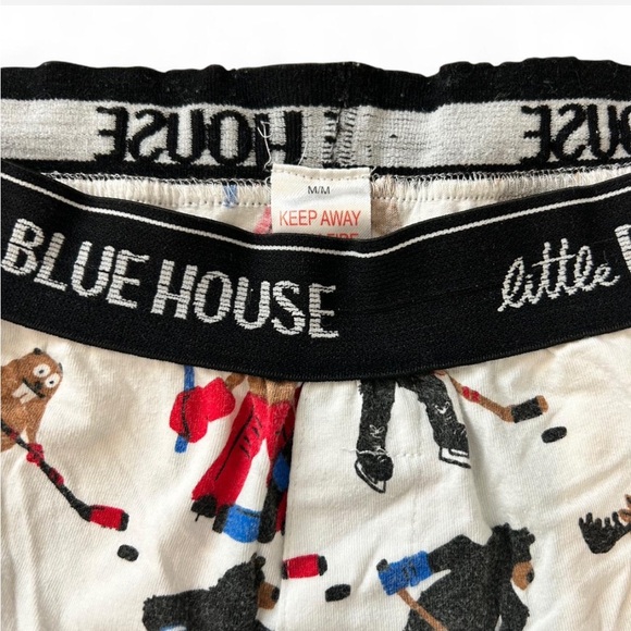 Women’s Pajama Pants - White and Multi Color Hockey Night in the Wild pattern - Picture 3 of 5